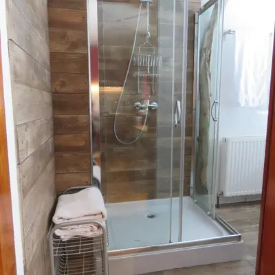 Ein Badezimmer in der Unterkunft Haus Bergblick