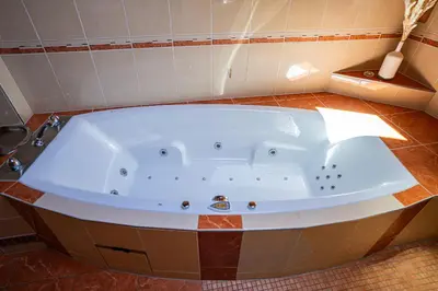 Ein Badezimmer in der Unterkunft Das Josef - Idyllisches Blockhaus, barrierefrei, zwischen den Seen
