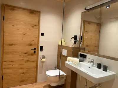 Ein Badezimmer in der Unterkunft Naturchalet Forster