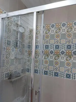Ein Badezimmer in der Unterkunft Tiny House im Kremstal