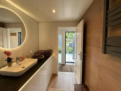 Ein Sitzbereich in der Unterkunft Premium Chalet A