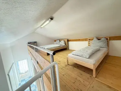 Ein Bett oder Betten in einem Zimmer der Unterkunft Wohnung in Schwanenstadt