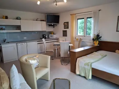 Küche/Küchenzeile in der Unterkunft Ferienwohnung Mathilde am Attersee