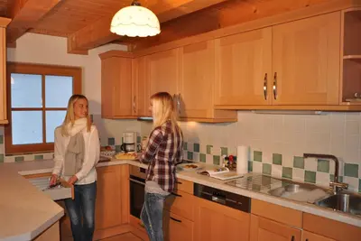 Küche/Küchenzeile in der Unterkunft Bänklingerhütte