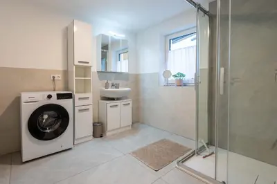 Ein Badezimmer in der Unterkunft Ferienwohnungen Traunblick & Salzweg