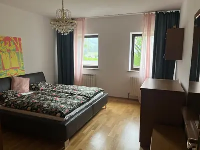 Ein Bett oder Betten in einem Zimmer der Unterkunft Ferienwohnung Gegenhaus