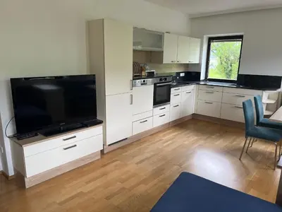 Küche/Küchenzeile in der Unterkunft Ferienwohnung Gegenhaus