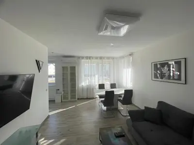 Ein Sitzbereich in der Unterkunft Apartment 6