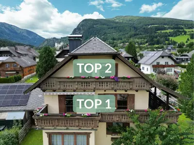Ein allgemeiner Bergblick oder ein Berglick von der Ferienwohnung aus