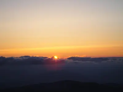 Blick auf den Sonnenuntergang/Sonnenaufgang von der Ferienwohnung aus oder aus der Nähe