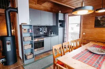 Küche/Küchenzeile in der Unterkunft Primus Lodge Obertauern
