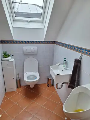 Ein Badezimmer in der Unterkunft Ferienwohnung Kampesberg