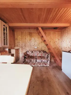 Ein Sitzbereich in der Unterkunft Ferienhaus Kübl