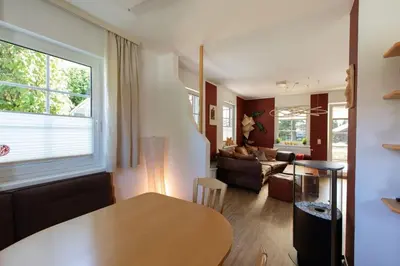 Ein Sitzbereich in der Unterkunft Ferienhaus Bergblick Redlham