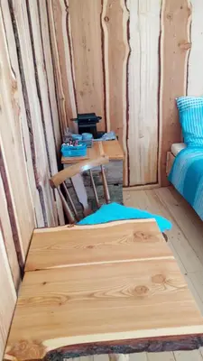 Ein Sitzbereich in der Unterkunft Seeblick Zimmer