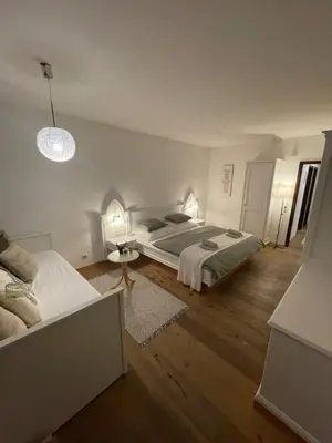 Ein Bett oder Betten in einem Zimmer der Unterkunft Alpine base near Hallstatt