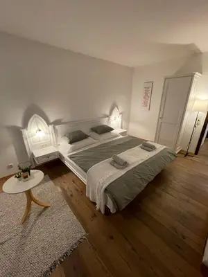 Ein Bett oder Betten in einem Zimmer der Unterkunft Alpine base near Hallstatt
