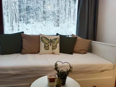 Ein Bett oder Betten in einem Zimmer der Unterkunft Alpine base near Hallstatt