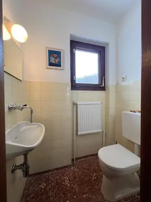 Ein Badezimmer in der Unterkunft Landhaus mit Panoramablick & Terrasse
