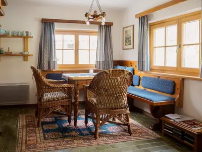 Ein Sitzbereich in der Unterkunft Hütterhof - Ferienhaus