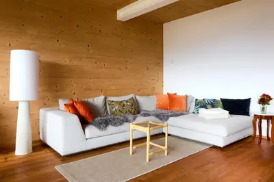 Ein Sitzbereich in der Unterkunft Mountains & Lake Boutique Apartment