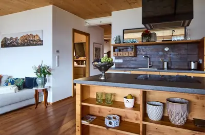 Küche/Küchenzeile in der Unterkunft Mountains & Lake Boutique Apartment