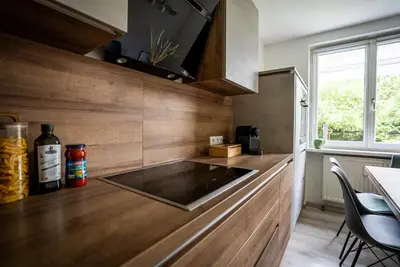 Küche/Küchenzeile in der Unterkunft BacherlHouse - Apartment Ager