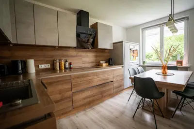 Küche/Küchenzeile in der Unterkunft BacherlHouse - Apartment Ager