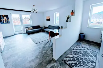 Ein Sitzbereich in der Unterkunft Gästehaus Hemetsberger
