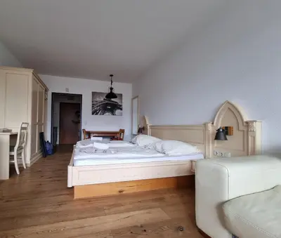 Ein Bett oder Betten in einem Zimmer der Unterkunft Steinbock Apartement