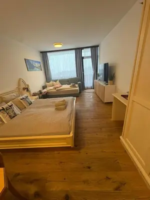 Ein Bett oder Betten in einem Zimmer der Unterkunft Steinbock Apartement