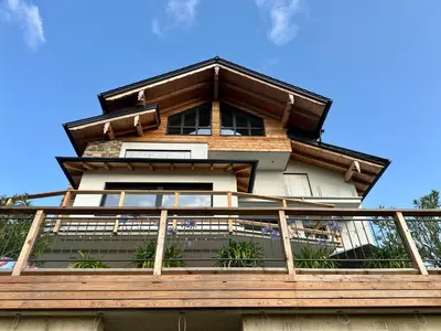 Ein Balkon oder eine Terrasse in der Unterkunft Apartment Postplattler