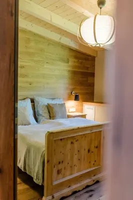 Ein Bett oder Betten in einem Zimmer der Unterkunft Berg-Apartment Kleinmauerreith