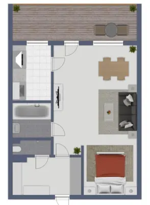 Grundriss der Unterkunft Spa Apartment in den Alpen