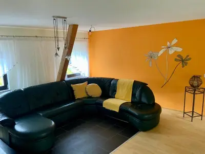 Ein Sitzbereich in der Unterkunft Ferienhaus Kaltenberger