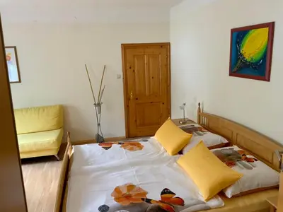 Ein Bett oder Betten in einem Zimmer der Unterkunft Ferienhaus Kaltenberger
