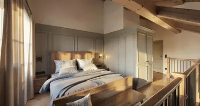 Ein Bett oder Betten in einem Zimmer der Unterkunft Dirtlergut
