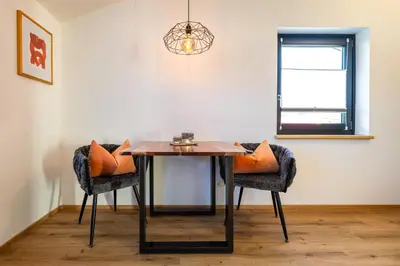Ein Sitzbereich in der Unterkunft S Apartment