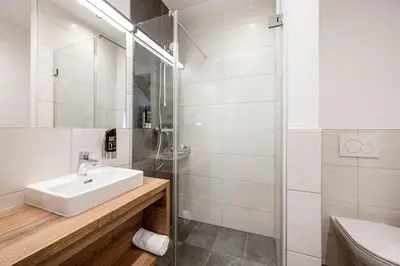 Ein Badezimmer in der Unterkunft Glücksmoment Götschlhof