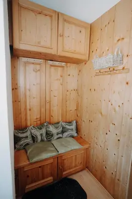 Ein Sitzbereich in der Unterkunft Stöckelwohnung, Ferien im Grünen