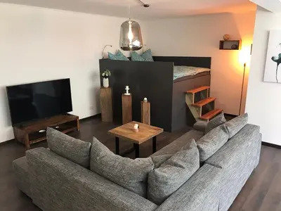 Ein Sitzbereich in der Unterkunft Ferienwohnung Familie Glanznig
