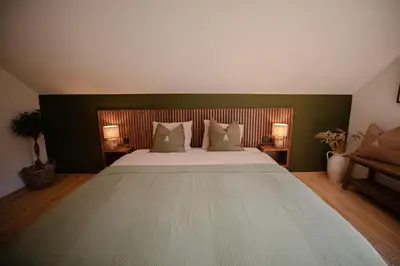 Ein Bett oder Betten in einem Zimmer der Unterkunft Das Hinterwald - Auszeit im Grünen