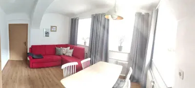 Ein Sitzbereich in der Unterkunft Alte Hafnerei
