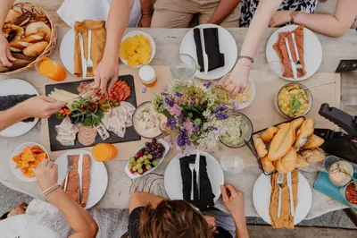 Essen in der Ferienwohnung oder in der Nähe