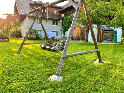 Ein Kinderspielbereich in der Unterkunft Ferienwohnung Bleckwand am Buchberghof