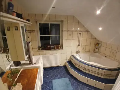 Ein Badezimmer in der Unterkunft Zimmer im Salzkammergut