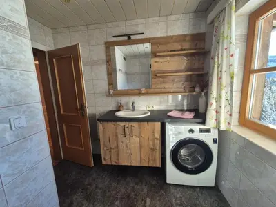 Küche/Küchenzeile in der Unterkunft Achthütte