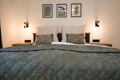 Ein Bett oder Betten in einem Zimmer der Unterkunft Alpenruhe Werfenweng