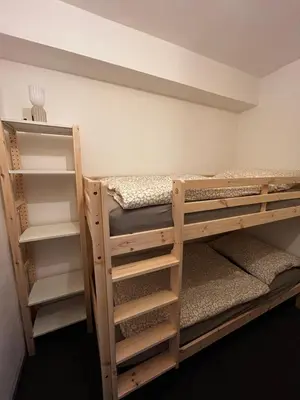 Ein Etagenbett oder Etagenbetten in einem Zimmer der Unterkunft Apartment Alpenglanz