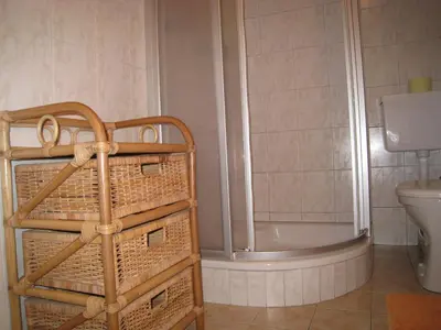 Ein Badezimmer in der Unterkunft Haus Schöffau
